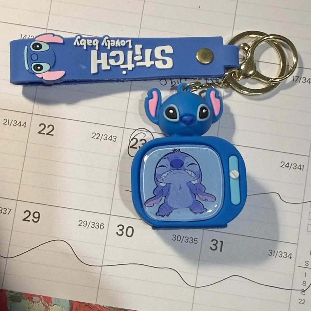 Colorful Kids DISNEY STITCH  Backpack,  Wallet, 2 keychains Set Brand NEW